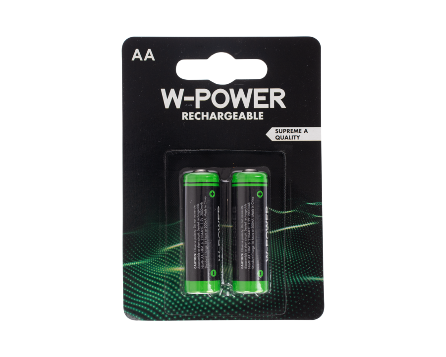 2x AA penlite - oplaadbare batterijen - Wibra