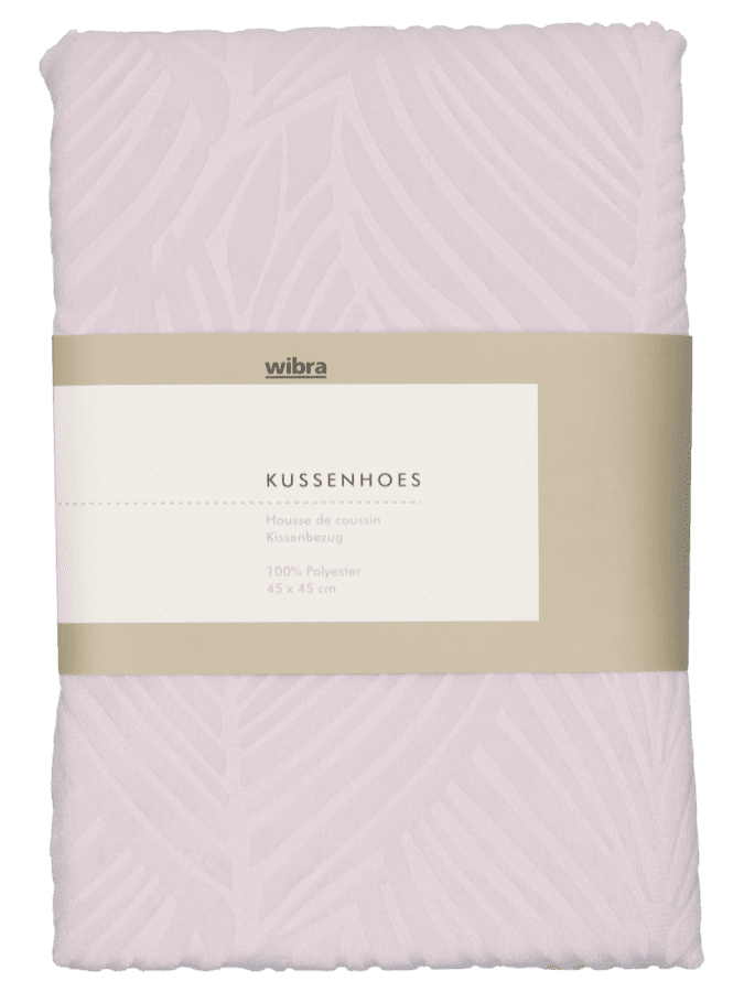 Kussenhoes roze - velvet - Wibra