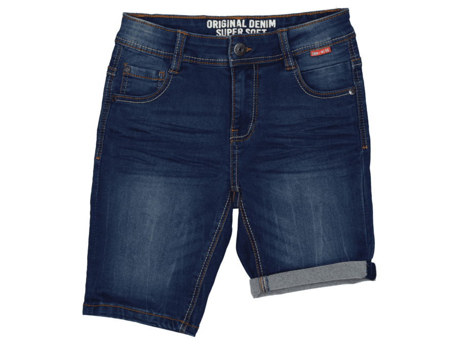 Korte jog jeans – donkerblauw (86-128) – 104 - Wibra