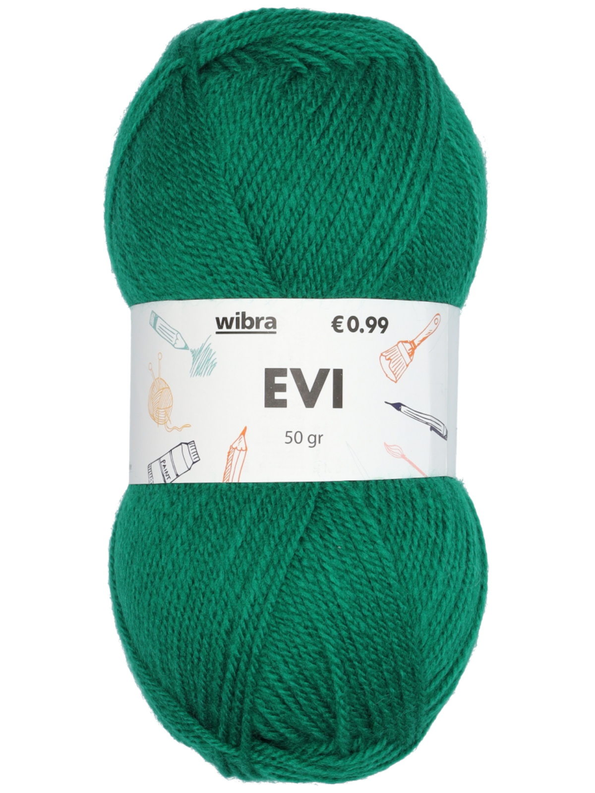 Evi fil à tricoter - vert - Wibra