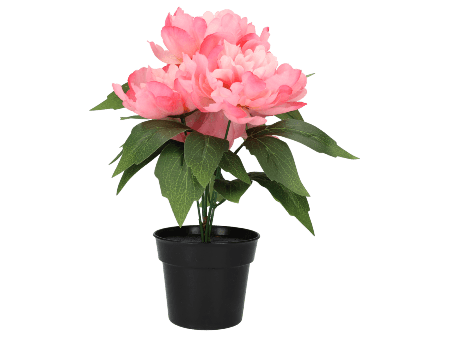 Kunstplantje – 29 cm – roze - Wibra