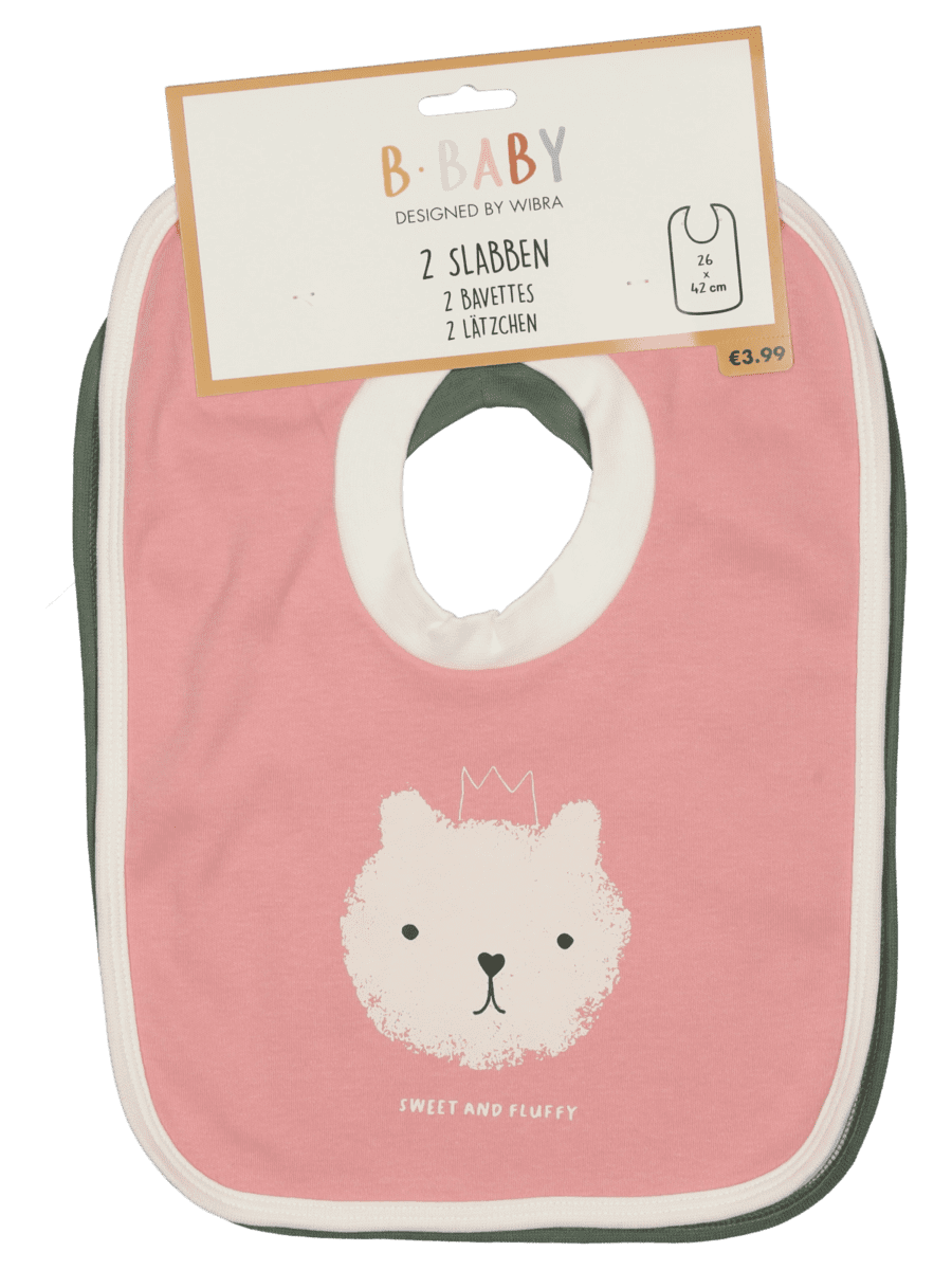 Baby slabbetjes – roze - Wibra