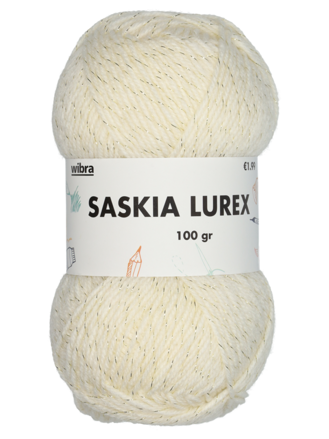 Saskia lurex fil à tricoter - écru - Wibra