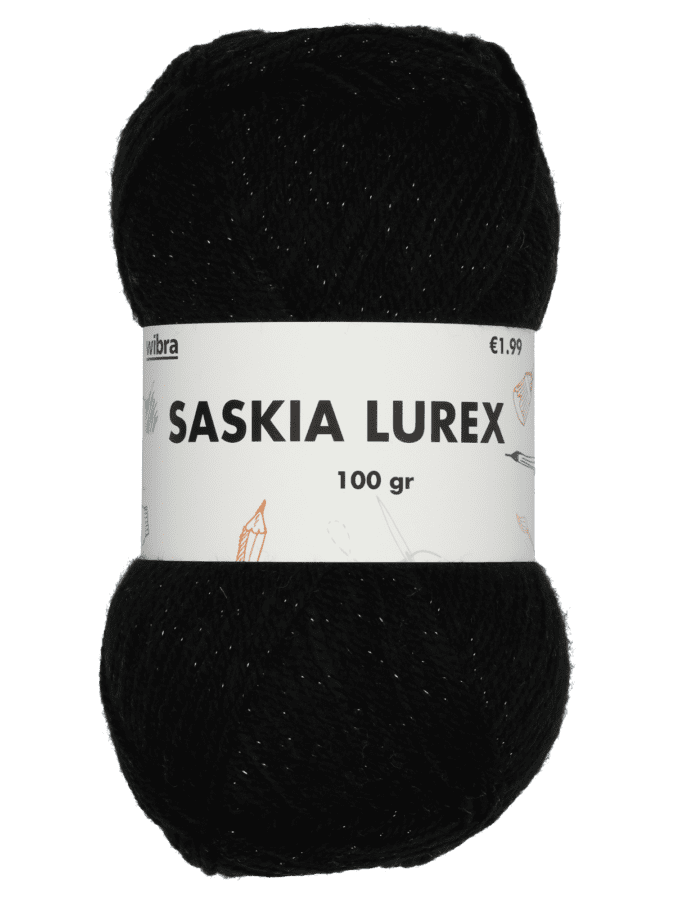 Saskia breigaren lurex - zwart - Wibra