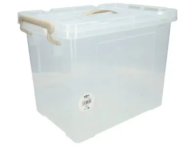 Opbergbox transparant 28 liter - Wibra